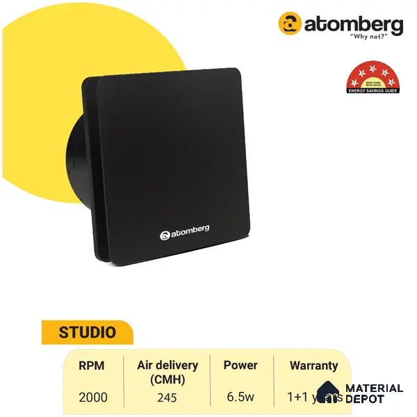 Studio Exhaust Fan with BLDC Motor 150 mm