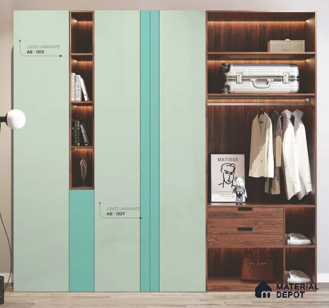 AE 1313 8 ft x 4 ft High Gloss Finish 6H Antiscratch Acrylic Laminate - 1.25 mm | Suitable for Living Room, Kitchen, Office