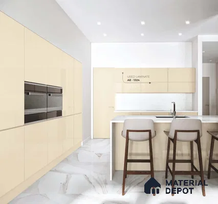 AE 1324 8 ft x 4 ft High Gloss Finish 6H Antiscratch Acrylic Laminate - 1.25 mm | Suitable for Living Room, Kitchen, Office