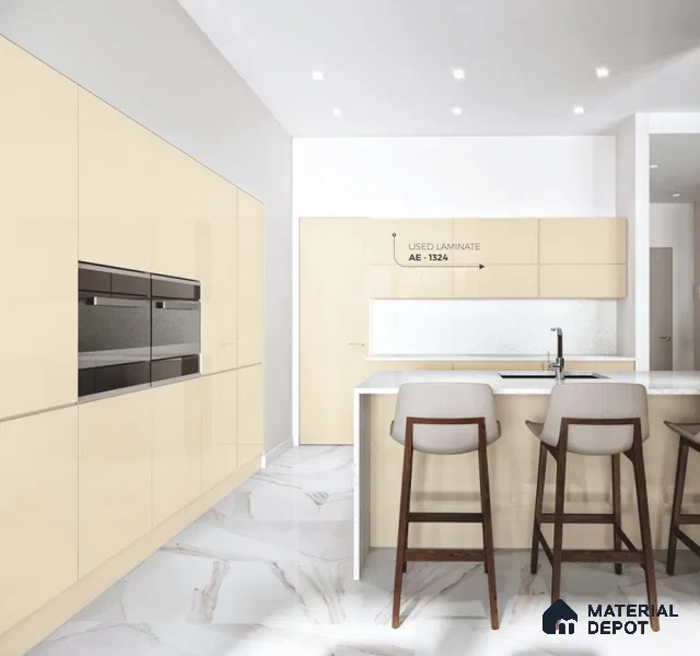 AE 1324 8 ft x 4 ft High Gloss Finish 6H Antiscratch Acrylic Laminate - 1.25 mm | Suitable for Living Room, Kitchen, Office