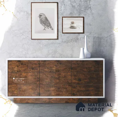 Wooden Look GA 4607 8 ft x 4 ft Wooden Glossy Finish 6H Antiscratch Acrylic Laminate - 1.5 mm