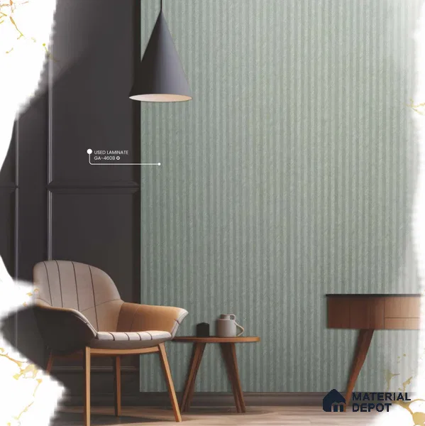Wooden Look GA 4608 8 ft x 4 ft Wooden Glossy Finish 6H Antiscratch Acrylic Laminate - 1.5 mm