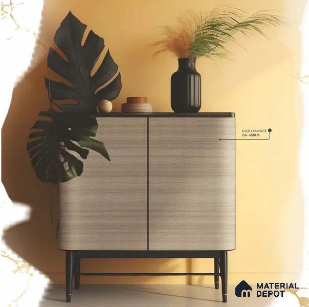 Wooden Look GA 4610 8 ft x 4 ft Wooden Glossy Finish 6H Antiscratch Acrylic Laminate - 1.5 mm