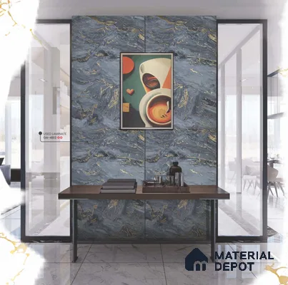 GA 4813 8 ft x 4 ft Marble Finish 6H Antiscratch Acrylic Laminate - 1.5 mm