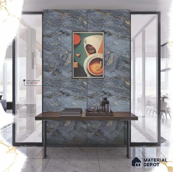 GA 4813 8 ft x 4 ft Marble Finish 6H Antiscratch Acrylic Laminate - 1.5 mm