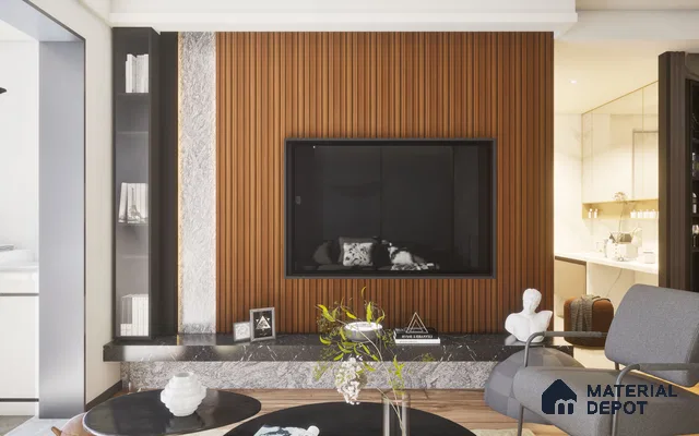 Wood Finish Charcoal 12 mm Louvers/Panels | 8 ft x 5 inch | GN 502