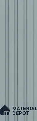 Blue Plain Colour Louver PN 05919 8 ft x 6 inch Charcoal Panel - 11 mm | Suitable for Feature Wall, TV Unit & Living Room | Width is Subjected to 5% Variation