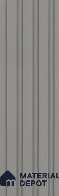 Grey Plain Colour Louver PN 05921 8 ft x 6 inch Charcoal Panel - 10 mm | Suitable for Feature Wall, TV Unit & Living Room | Width is Subjected to 5% Variation