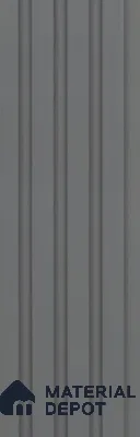 Grey Plain Colour Louver PN 05924 8 ft x 6 inch Charcoal Panel - 10 mm | Suitable for Feature Wall, TV Unit & Living Room | Width is Subjected to 5% Variation