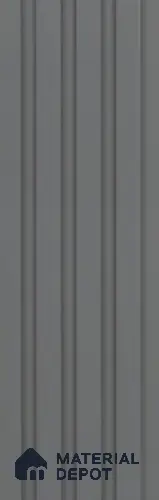 Grey Plain Colour Louver PN 05924 8 ft x 6 inch Charcoal Panel - 10 mm | Suitable for Feature Wall, TV Unit & Living Room | Width is Subjected to 5% Variation