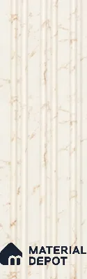 White Marble Louver PN 05910 8 ft x 6 inch Charcoal Panel - 10 mm | Suitable for Feature Wall, TV Unit & Living Room | Width is Subjected to 5% Variation