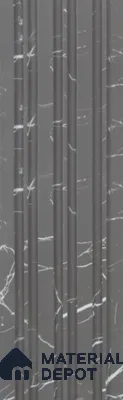 Grey Marble Louver PN 05911 8 ft x 6 inch Charcoal Panel - 10 mm | Suitable for Feature Wall, TV Unit & Living Room | Width is Subjected to 5% Variation