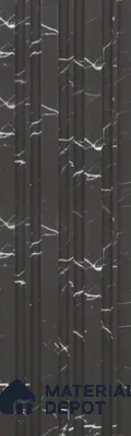 Black Marble Louver PN 05912 8 ft x 6 inch Charcoal Panel - 10 mm | Suitable for Feature Wall, TV Unit & Living Room | Width is Subjected to 5% Variation