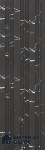 Black Marble Louver PN 05912 8 ft x 6 inch Charcoal Panel - 10 mm | Suitable for Feature Wall, TV Unit & Living Room | Width is Subjected to 5% Variation