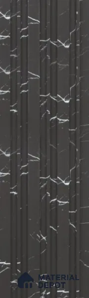Black Marble Louver PN 05912 8 ft x 6 inch Charcoal Panel - 10 mm | Suitable for Feature Wall, TV Unit & Living Room | Width is Subjected to 5% Variation