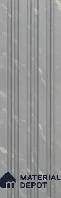 Grey Marble Louver PN 05913 8 ft x 6 inch Charcoal Panel - 10 mm | Suitable for Feature Wall, TV Unit & Living Room | Width is Subjected to 5% Variation