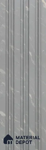 Grey Marble Louver PN 05913 8 ft x 6 inch Charcoal Panel - 10 mm | Suitable for Feature Wall, TV Unit & Living Room | Width is Subjected to 5% Variation