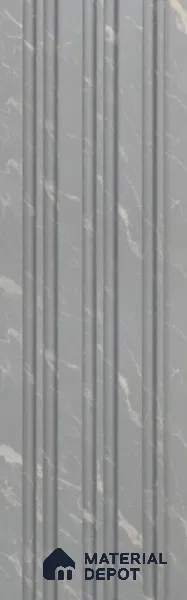 Grey Marble Louver PN 05913 8 ft x 6 inch Charcoal Panel - 10 mm | Suitable for Feature Wall, TV Unit & Living Room | Width is Subjected to 5% Variation