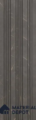 Grey Marble Louver PN 05915 8 ft x 6 inch Charcoal Panel - 10 mm | Suitable for Feature Wall, TV Unit & Living Room | Width is Subjected to 5% Variation
