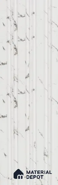 White Marble Louver PN 05916 8 ft x 6 inch Charcoal Panel - 10 mm | Suitable for Feature Wall, TV Unit & Living Room | Width is Subjected to 5% Variation