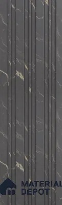 Grey Marble Louver PN 05917 8 ft x 6 inch Charcoal Panel - 10 mm | Suitable for Feature Wall, TV Unit & Living Room | Width is Subjected to 5% Variation