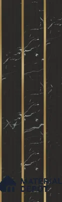 Black Marble Louver PN 05904 8 ft x 6 inch Charcoal Panel - 10 mm | Suitable for Feature Wall, TV Unit & Living Room | Width is Subjected to 5% Variation