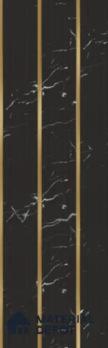 Black Marble Louver PN 05904 8 ft x 6 inch Charcoal Panel - 10 mm | Suitable for Feature Wall, TV Unit & Living Room | Width is Subjected to 5% Variation