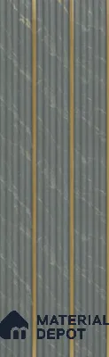 Grey Marble Louver PN 05905 8 ft x 6 inch Charcoal Panel - 10 mm | Suitable for Feature Wall, TV Unit & Living Room | Width is Subjected to 5% Variation