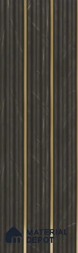 Black Marble Louver PN 05907 8 ft x 6 inch Charcoal Panel - 10 mm | Suitable for Feature Wall, TV Unit & Living Room | Width is Subjected to 5% Variation