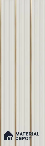 White Plain Colour Louver PN 05894 8 ft x 6 inch Charcoal Panel - 10 mm | Suitable for Feature Wall, TV Unit & Living Room | Width is Subjected to 5% Variation