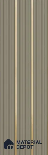 Grey Plain Colour Louver PN 05900 8 ft x 6 inch Charcoal Panel - 10 mm | Suitable for Feature Wall, TV Unit & Living Room | Width is Subjected to 5% Variation