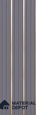 Blue Plain Colour Louver PN 05901 8 ft x 6 inch Charcoal Panel - 10 mm | Suitable for Feature Wall, TV Unit & Living Room | Width is Subjected to 5% Variation