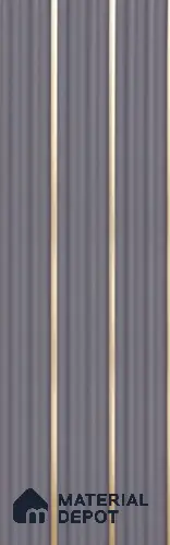 Blue Plain Colour Louver PN 05901 8 ft x 6 inch Charcoal Panel - 10 mm | Suitable for Feature Wall, TV Unit & Living Room | Width is Subjected to 5% Variation