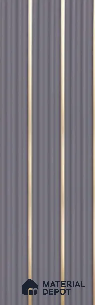 Blue Plain Colour Louver PN 05901 8 ft x 6 inch Charcoal Panel - 10 mm | Suitable for Feature Wall, TV Unit & Living Room | Width is Subjected to 5% Variation