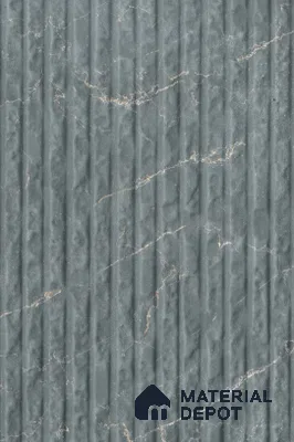 Grey Stone Louver PN 02968 8 ft x 2 ft PVC Panel - 3 mm | Suitable for Feature Wall, TV Unit & Living Room | Width is Subjected to 5% Variation