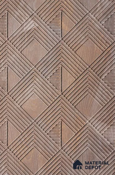 Brown Patterned Look PVC Decorative Wall Panel PN 02969 8 ft x 2 ft - 3 mm | Suitable for Feature Wall, TV Unit & Living Room | Width is Subjected to 5% Variation