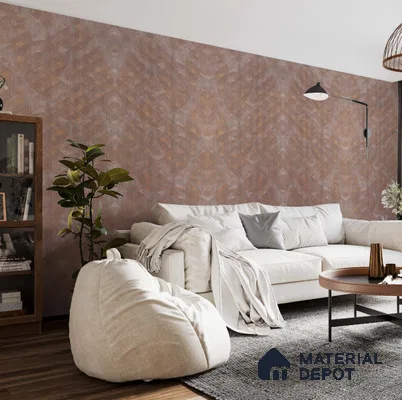 Brown Patterned Look PVC Decorative Wall Panel PN 02969 8 ft x 2 ft - 3 mm | Suitable for Feature Wall, TV Unit & Living Room | Width is Subjected to 5% Variation
