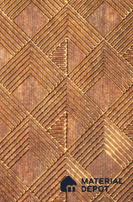 Brown Patterned Look PVC Decorative Wall Panel PN 02970 8 ft x 2 ft - 3 mm | Suitable for Feature Wall, TV Unit & Living Room | Width is Subjected to 5% Variation