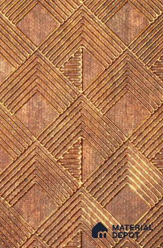 Brown Patterned Look PVC Decorative Wall Panel PN 02970 8 ft x 2 ft - 3 mm | Suitable for Feature Wall, TV Unit & Living Room | Width is Subjected to 5% Variation