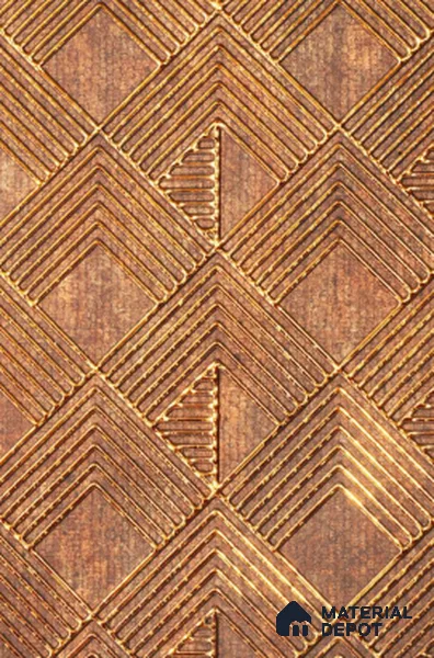 Brown Patterned Look PVC Decorative Wall Panel PN 02970 8 ft x 2 ft - 3 mm | Suitable for Feature Wall, TV Unit & Living Room | Width is Subjected to 5% Variation