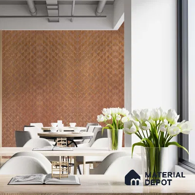 Brown Patterned Look PVC Decorative Wall Panel PN 02970 8 ft x 2 ft - 3 mm | Suitable for Feature Wall, TV Unit & Living Room | Width is Subjected to 5% Variation
