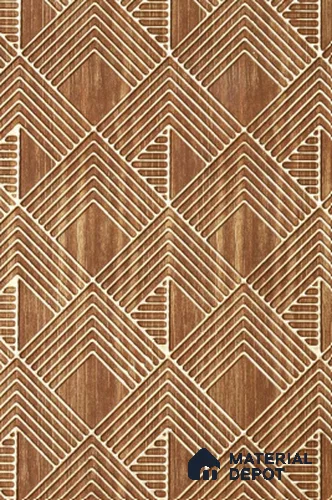 Brown Patterned Look PVC Decorative Wall Panel PN 02971 8 ft x 2 ft - 3 mm | Suitable for Feature Wall, TV Unit & Living Room | Width is Subjected to 5% Variation