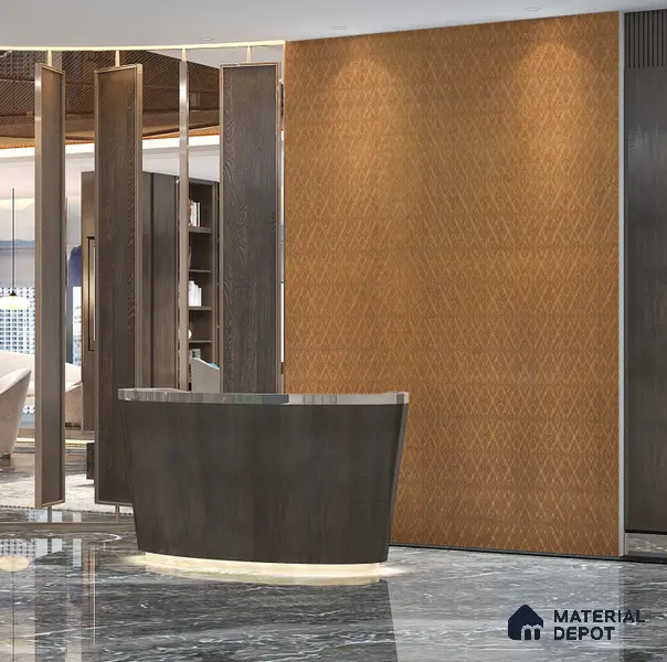 Brown Patterned Look PVC Decorative Wall Panel PN 02973 8 ft x 2 ft - 3 mm | Suitable for Feature Wall, TV Unit & Living Room | Width is Subjected to 5% Variation