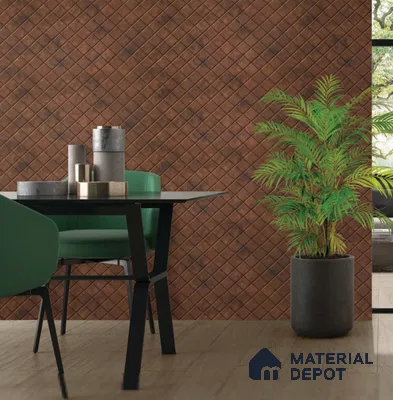 Brown Patterned Look PVC Decorative Wall Panel PN 02981 8 ft x 2 ft - 3 mm | Suitable for Feature Wall, TV Unit & Living Room | Width is Subjected to 5% Variation
