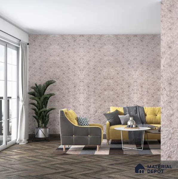 Beige Patterned Look PVC Decorative Wall Panel PN 02986 8 ft x 2 ft - 3 mm | Suitable for Feature Wall, TV Unit & Living Room | Width is Subjected to 5% Variation