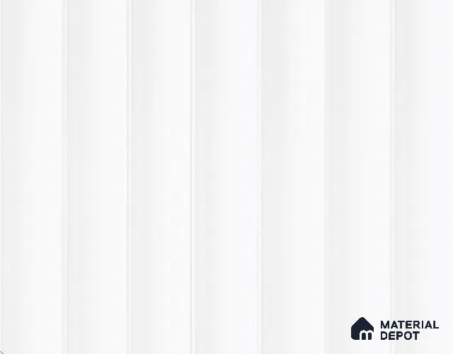 Bright White Fluted Solid Color LM 23857 8 ft x 4 ft High Gloss Finish Acrylic Laminate - 3 mm | Suitable for TV Unit,Wardrobe, Kitchen Cabinets