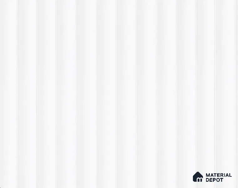Bright White Fluted Solid Color LM 23859 8 ft x 4 ft High Gloss Finish Acrylic Laminate - 3 mm | Suitable for TV Unit,Wardrobe, Kitchen Cabinets