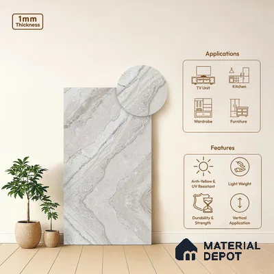 Stone Look LM 03770 8 ft x 4 ft Matte Finish Decorative Laminate - 1 mm | Suitable for TV Unit, Wardrobe, Kitchen Cabinets