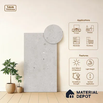 Stone Look LM 03773 8 ft x 4 ft Matte Finish Decorative Laminate - 1 mm | Suitable for TV Unit, Wardrobe, Kitchen Cabinets