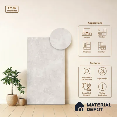 Stone Look LM 03776 8 ft x 4 ft Matte Finish Decorative Laminate - 1 mm | Suitable for TV Unit, Wardrobe, Kitchen Cabinets